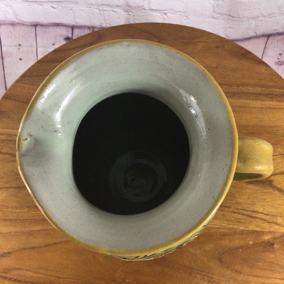 Vintage Hand Painted Mexican Traveler Water Pitcher Artist Signed T. De La Reyna - Picture 6 of 8